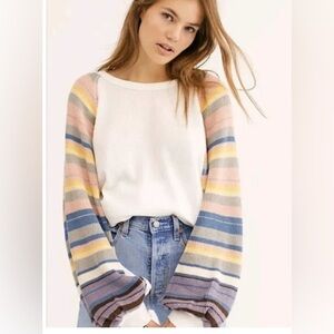 We The Free Cozy White Knit